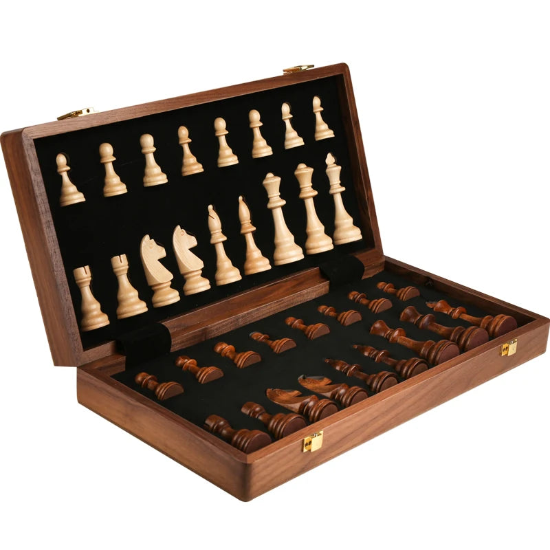 Wooden Folding Traditional Classic Chess Set