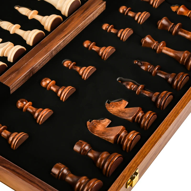 Wooden Folding Traditional Classic Chess Set