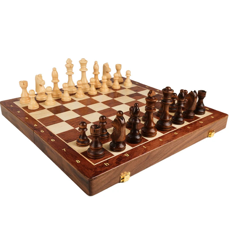Wooden Folding Traditional Classic Chess Set