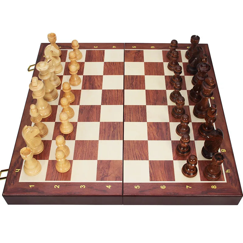 Wooden Folding Traditional Classic Chess Set