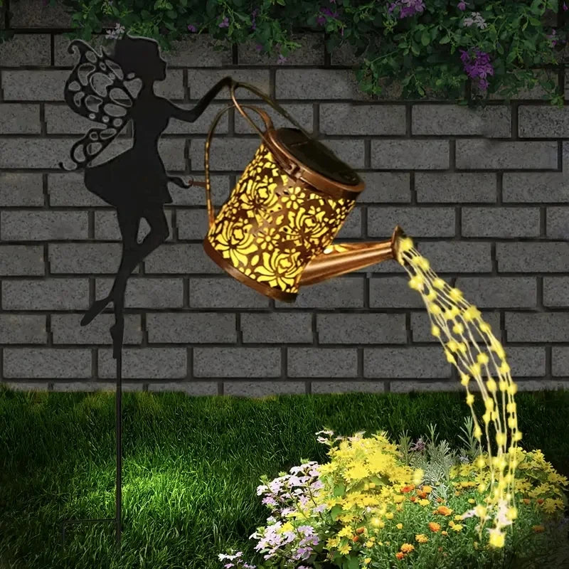 Outdoor Solar Watering Can Lights