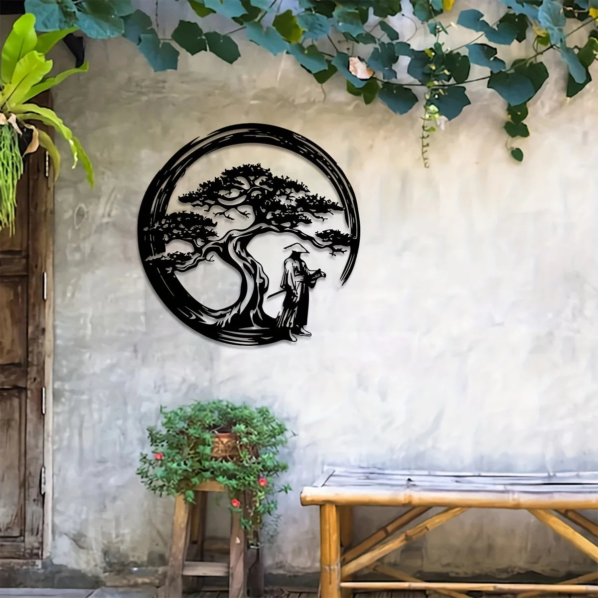 Japanese Bonsai Tori Gate Wall Decor