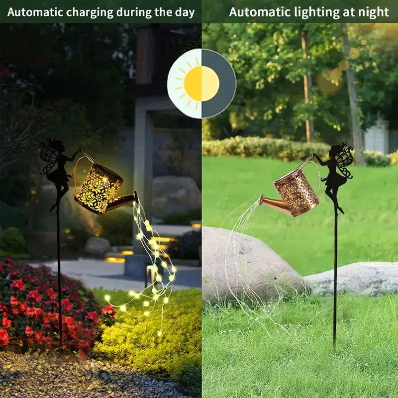 Outdoor Solar Watering Can Lights
