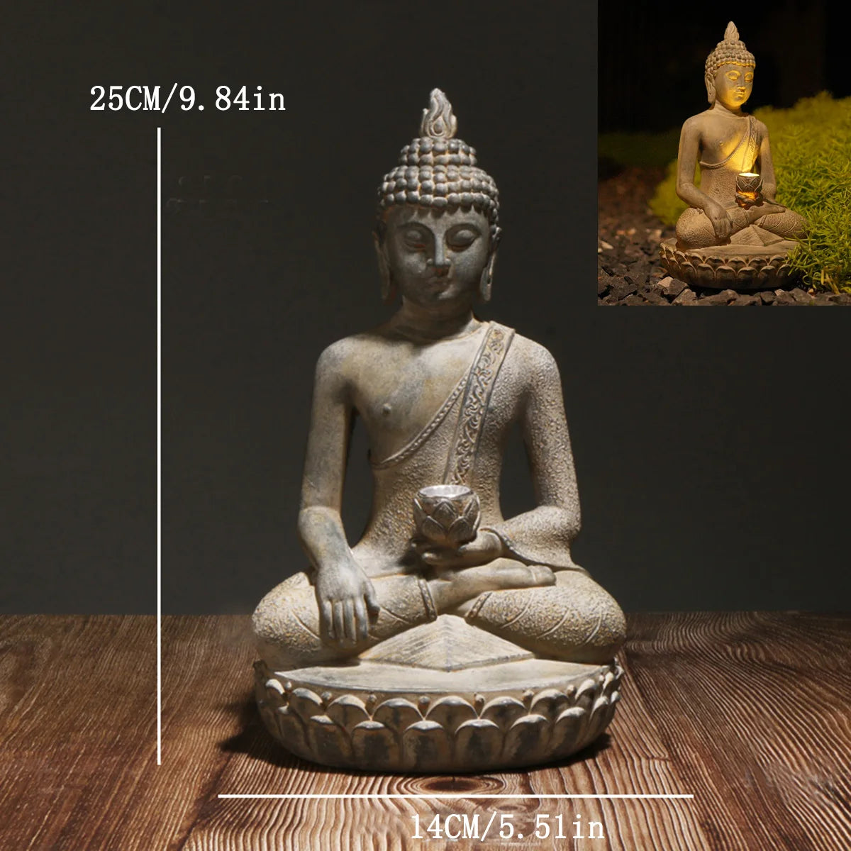 Zen-Inspired Solar-Powered Buddha Statue