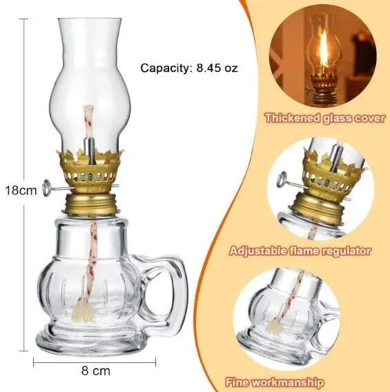 Mini Vintage Style Oil Lamp