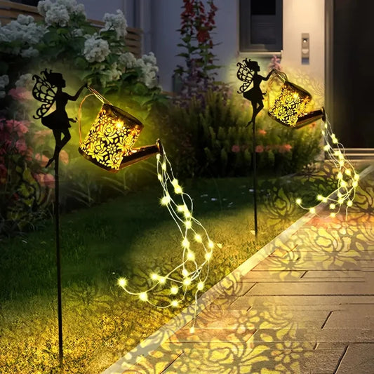 Outdoor Solar Watering Can Lights