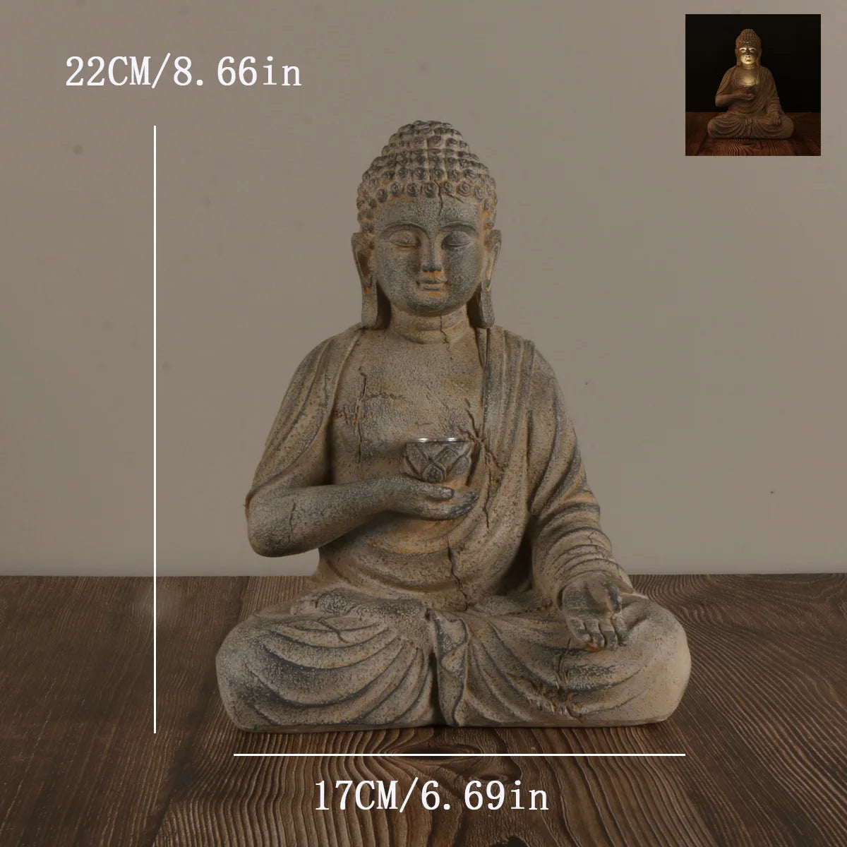 Zen-Inspired Solar-Powered Buddha Statue