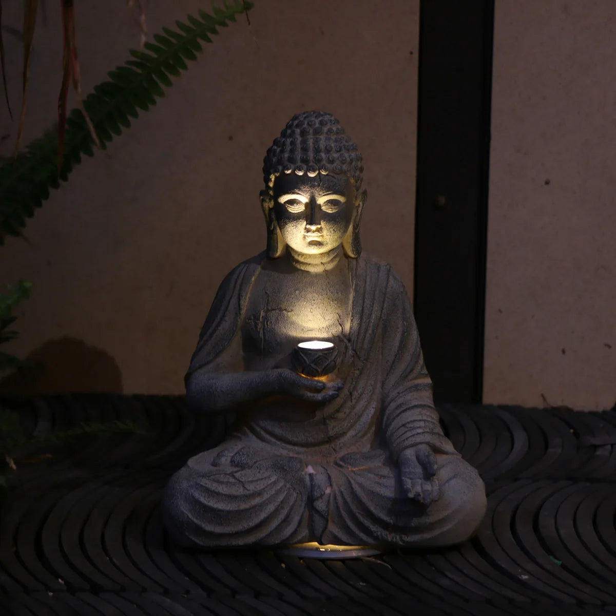 Zen-Inspired Solar-Powered Buddha Statue