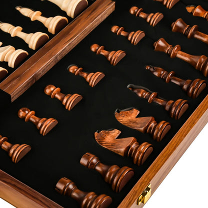 Wooden Folding Traditional Classic Chess Set